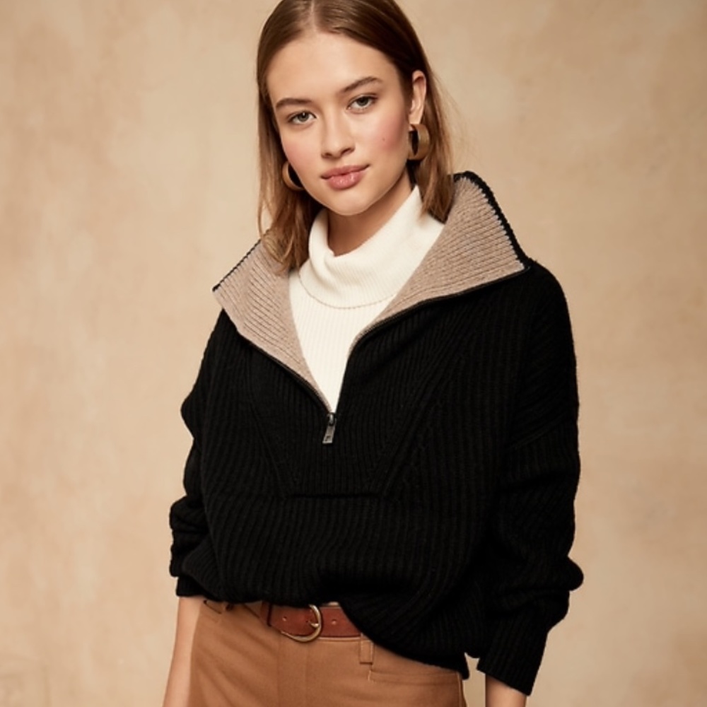 Oversized Half-Zip Sweater